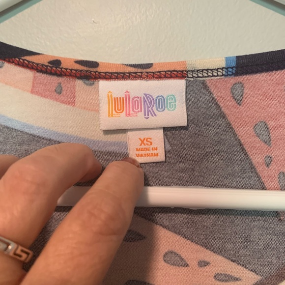 NWOT Sz XS LuLaRoe Patriotic Watermelon Tunic Top - Picture 3 of 4